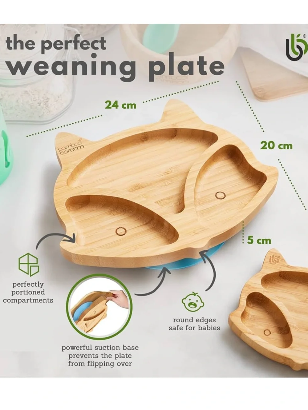Bamboo Bamboo Fox Toddler Plate